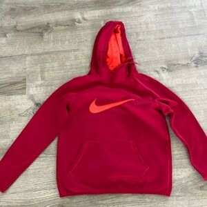 Nike Red and Orange Sweatshirt Hoodie